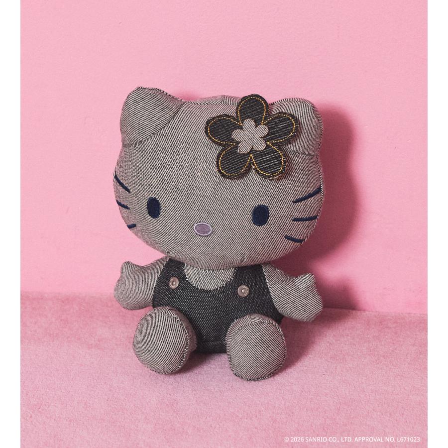 【EDWIN×Hello kitty】2015年　デニム　コラボぬいぐるみ　希少 ハローキティ SOMETHING x HELLO KITTY サムシング キティ デニム