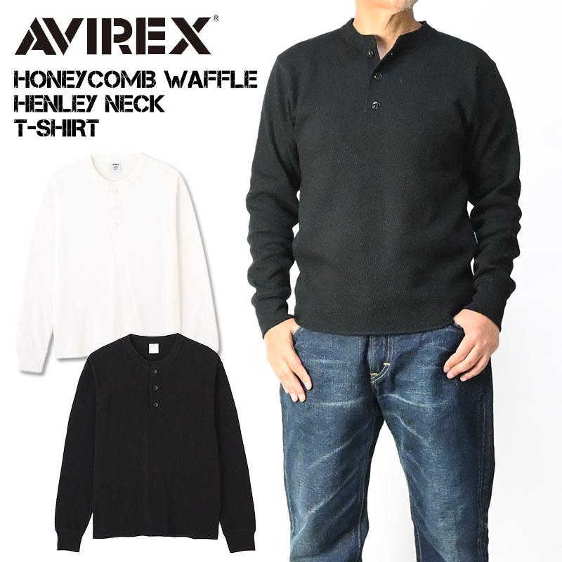 AVIREX U.S.A.ワッフル長袖tシャツMサイズ 4枚セットプラス半袖1枚 AVIREX（アヴィレックス） アビレックス 長袖Tシャツ ハニカムワッフル