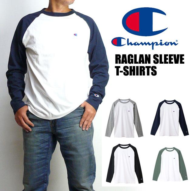 Champion チャンピオン メンズ Tシャツ ラグラン 長袖ｔシャツ 無地 ワンポイント C3 P402 C3 U433 Ad09 Jeans Sanshin 通販 Yahoo ショッピング