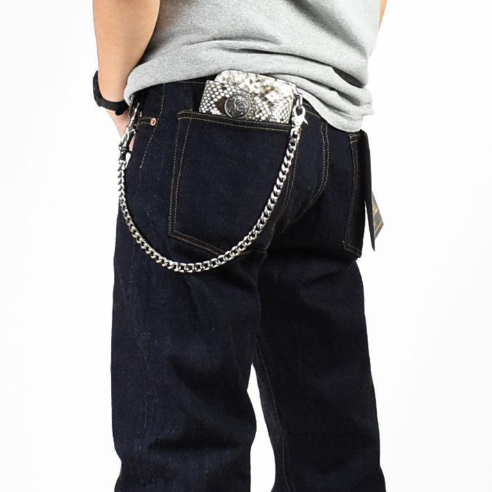 KC,s パイソンレザー ライダースウォレット 長財布 ベルトホルダー 本革 KC,s（ケイシイズ） KC'S ライダース ウォレット ゼロ パイソン RIDERS