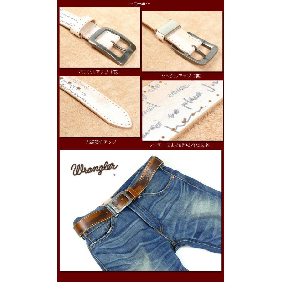 Wrangler ラングラー レザーベルト レーザー刻印 メンズ Wrangler ラングラー レザーベルト レーザー刻印 メンズ
