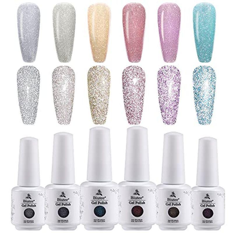 Biutee カラージェルネイル 6色 フラッシュネイルジェルセットuv Led対応 ラメ入りジェル ダイヤモンドジェル キラキラ 眩しい輝 006 Sanshop 通販 Yahoo ショッピング
