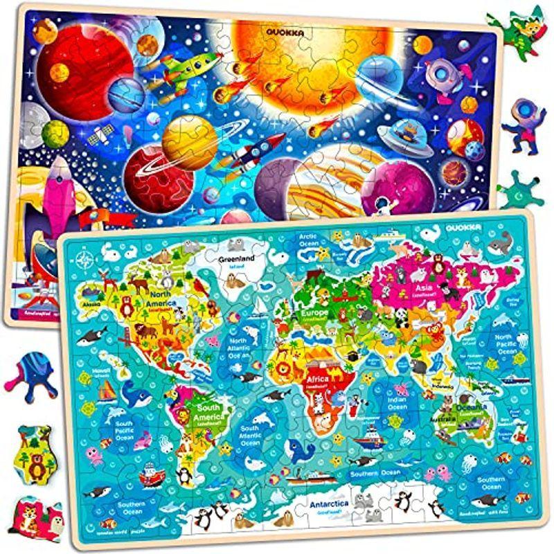Quokka 4 8 10歳 子ども向け100ピースパズル 3 5歳 幼児用大型ジグソーフロアパズル 世界地図 太陽系 学習用ゲーム 005 Sanshop 通販 Yahoo ショッピング