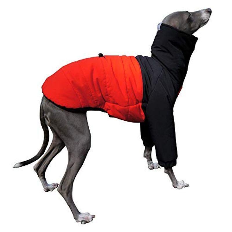 注目ショップ ブランドのギフト イタリアングレイハウンド ダウンコート フィールド 服 アカ クロ L 洋服 イタグレ 犬服 アクセサリー Www Weihnachtsmusik Com