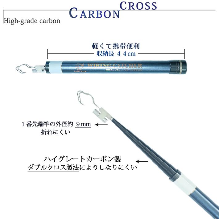 [クーポン配布中] SANSHUN【LEDライト付】伸長７Ｍ ケーブルキャッチャー SHCL-7000S クロスカーボン製 ストロングショート 配線キャッチャー 通線工具 入線工具_2