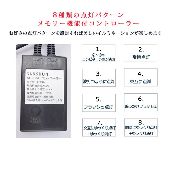 LEDネットライト (SN306-CS)【24V低圧電源＆コントローラー付セット品】168個LED 全13色 長さ3m幅0.6ｍ 電安法適合品 高品質家庭・施設兼用仕様 【クラブ】
