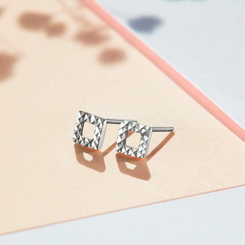 【即購入⭕️】 FANCIME プラチナ Pt950 ピアス レディース メンズ 正方形 ひし形 ダイヤモンド カット ラッピング済み 男女兼用 ギフトラッ 【XU2046975654】(12136円)