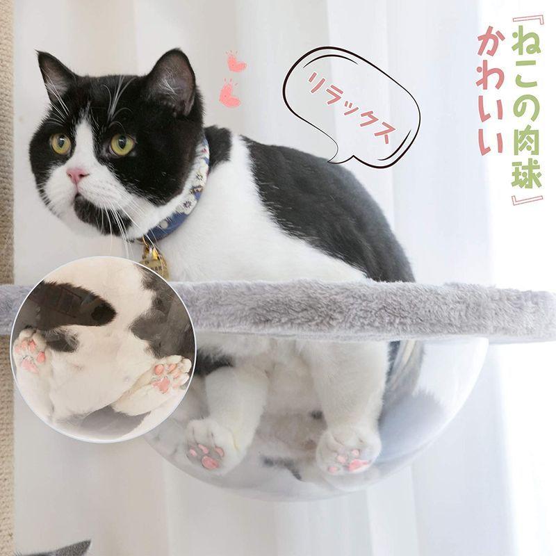 Mwpo 透明宇宙船 窓付きの透明ステップ 突っ張りタイプキャットタワー おうちで木登りタワー 多頭飼い 天然サイザル麻紐 爪とぎガリガリ 透明宇宙船 窓付きの透明ステップ 突っ張りタイプキャットタワー おうちで木登りタワー 多頭飼い 天然サイザル麻紐 爪とぎガリガリ