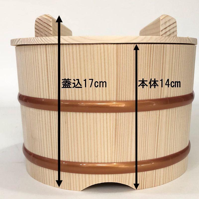立花容器 のせびつ プラスチックタガ 飯台 日本製 約5合 ナチュラル