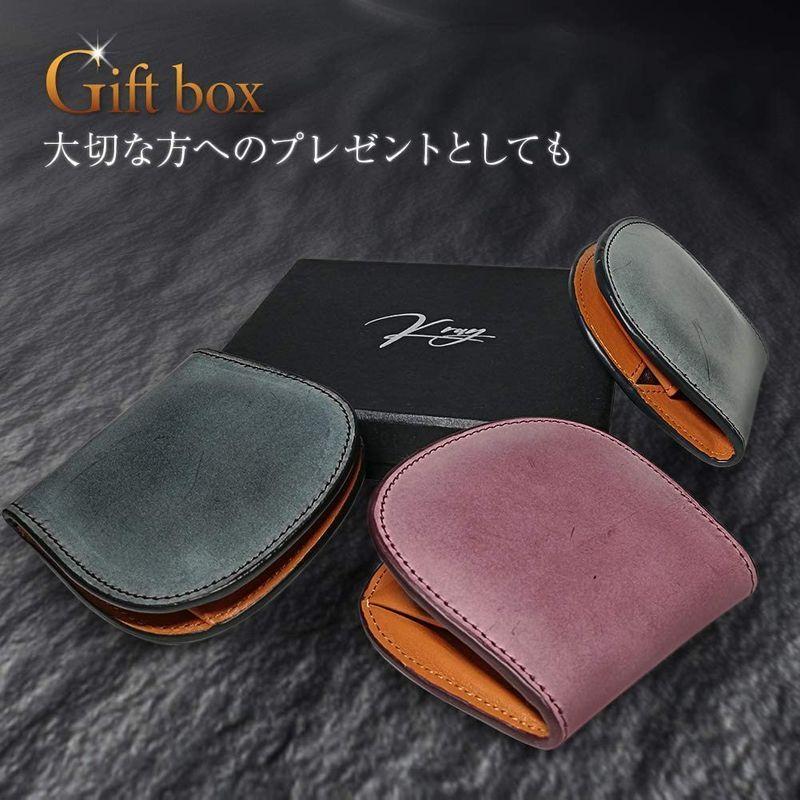 一流の品質 小銭入れ Ray K コインケース ネイビー 小銭ケース 本革 コンパクト財布 ブライドルレザー 革 メンズ 小銭入れ コインケース