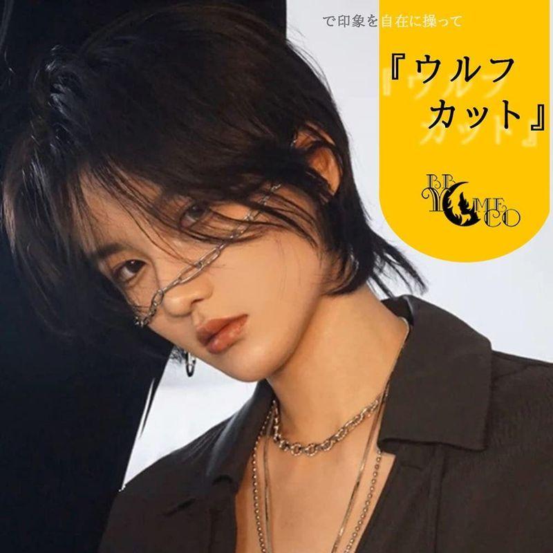 22年最新海外 メンズアクセサリー ymeco ウルフカット ウィッグ 短髪 ゆるふわ 唖光 無造作カール 自然 お洒落 男性 男女兼用 学園祭 撮影用 日常 原宿 自然 Www Threeriversofs Com