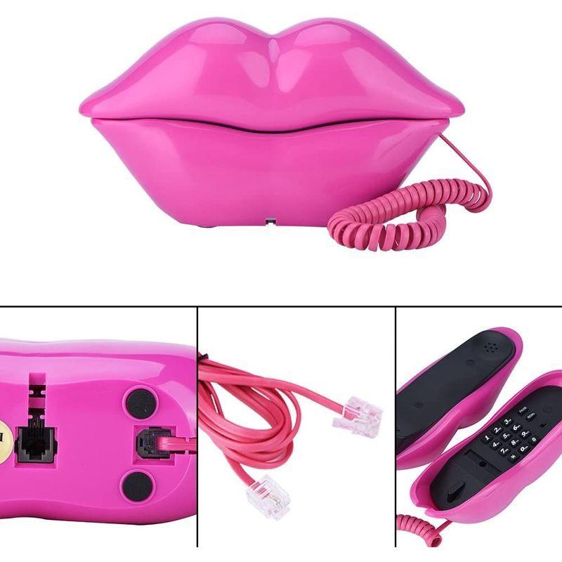 電話 固定電話 有線電話 唇の形 電話機 装飾電話機 特別 おしゃれ ユニークな外観 家庭装飾 家族や友人に贈り物やプレゼントとして適用 高 公式の店舗