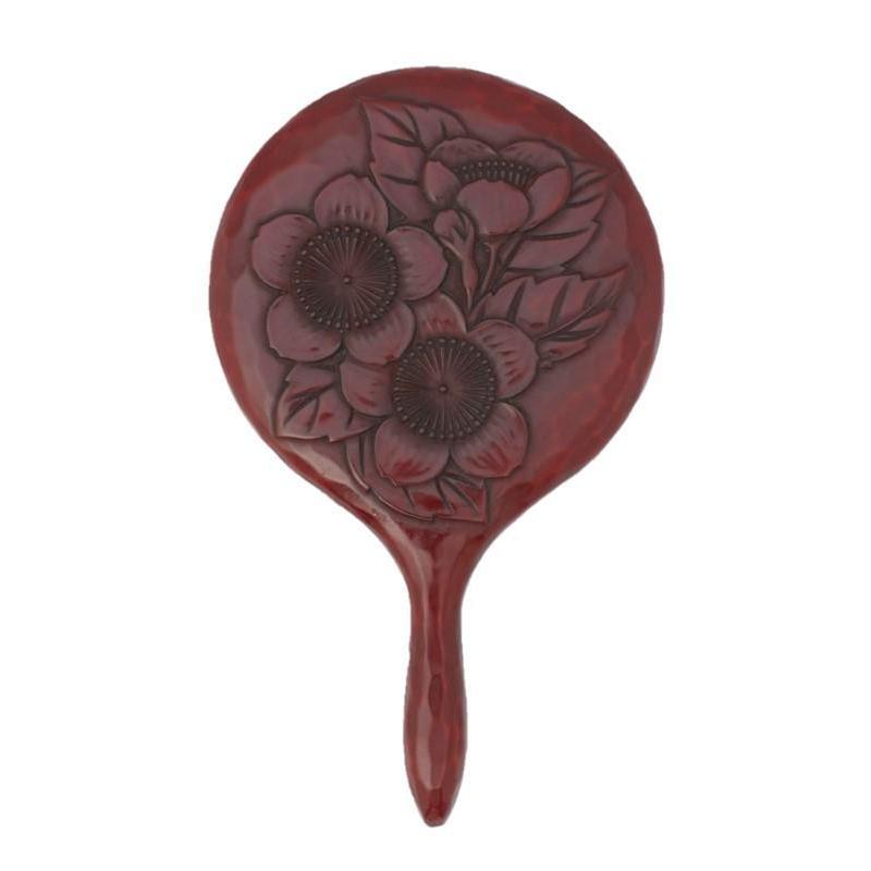 【未使用 美品】鎌倉彫 化粧鏡 桜柄 長手鏡 手鏡 未使用 美品】鎌倉彫 化粧鏡 桜柄 長手鏡 手鏡