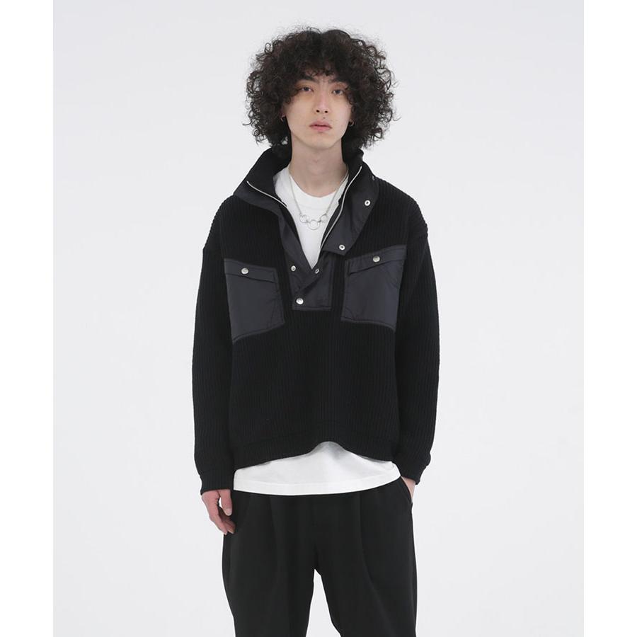 Iroquois（イロコイ） ニット メンズ ハーフジップ セーター 長袖