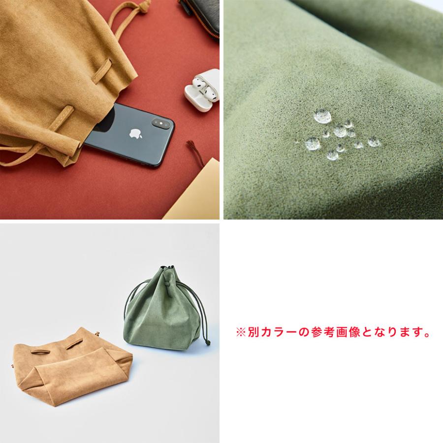 koler カラー ミニ 巾着 ハンドバッグ スエード グリーン 【公式通販】