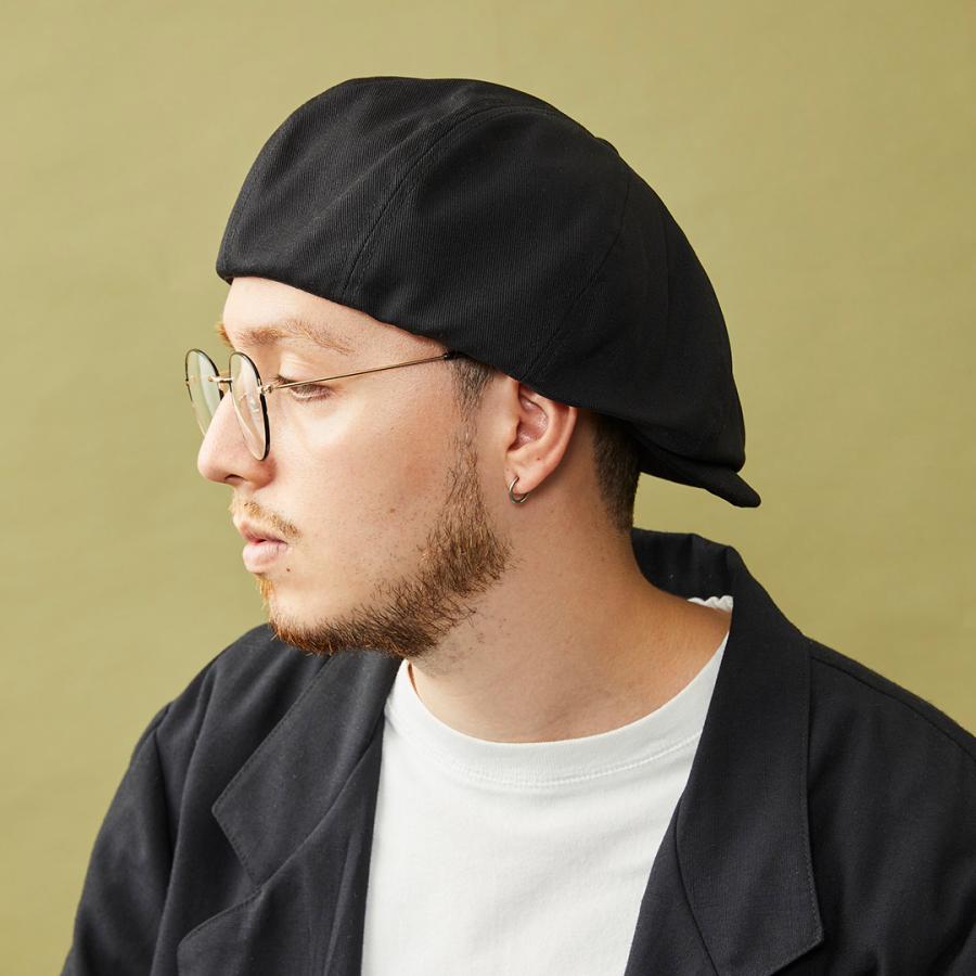 キャスケット メンズ レディース 大きいサイズ 帽子 ハンチング 黒