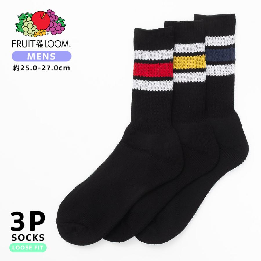 FRUIT OF THE LOOM（フルーツオブザルーム） 靴下 ソックス 3p メンズ
