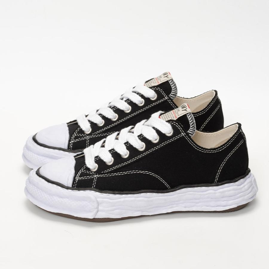 メゾンミハラヤスヒロ　ブラック キャンバス ローカットスニーカー MAISON MIHARA YASUHIRO PETERSON LOW CANVAS ブラック（メゾン ミハラ
