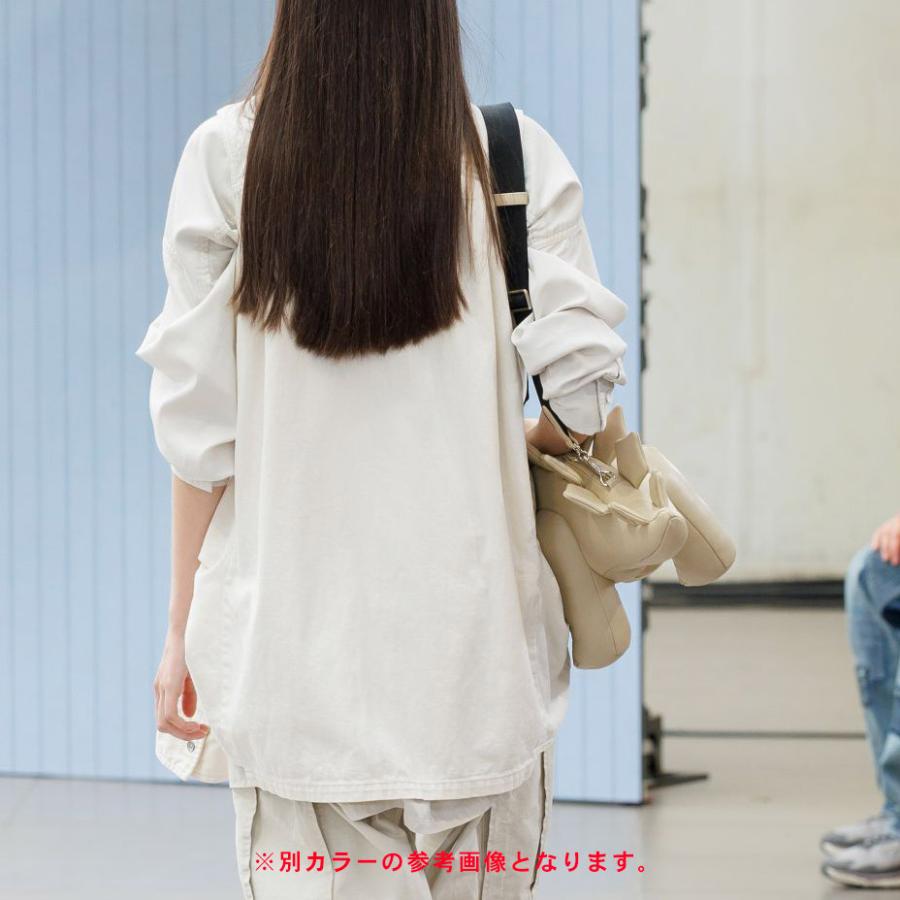 ミハラヤスヒロ maison mihara yasuhiro アニマルバッグ ショルダーバッグ 大きめ 斜めがけ レザー 本革 ネックポーチ 恐竜 ステゴサウルス ブラック 黒 鞄の画像