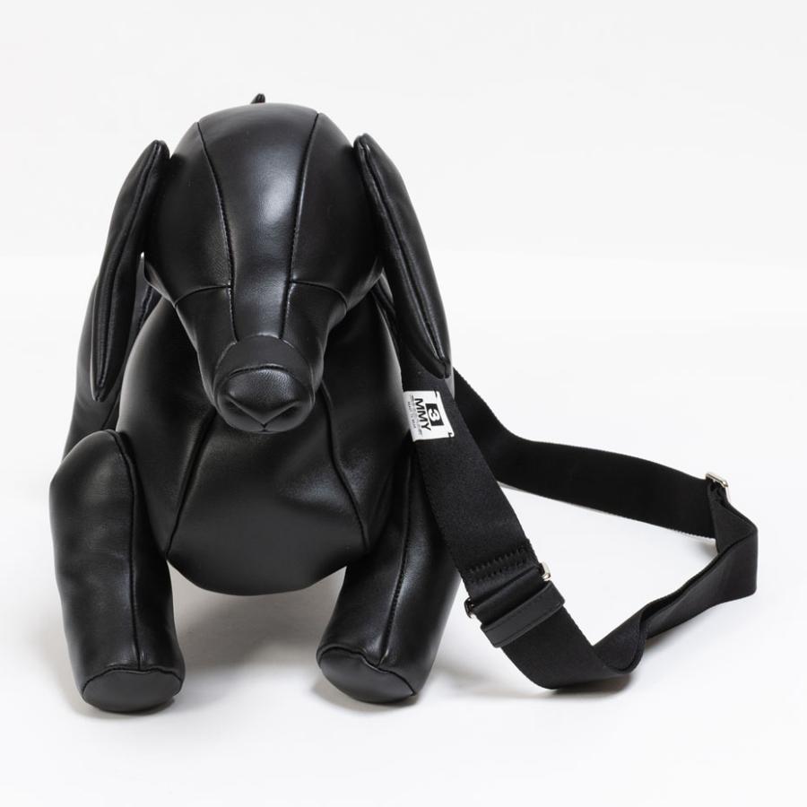 ミハラヤスヒロ maison mihara yasuhiro アニマルバッグ ショルダーバッグ 大きめ 斜めがけ レザー 本革 ネックポーチ 犬 ダックスフント ブラック 黒 鞄の画像