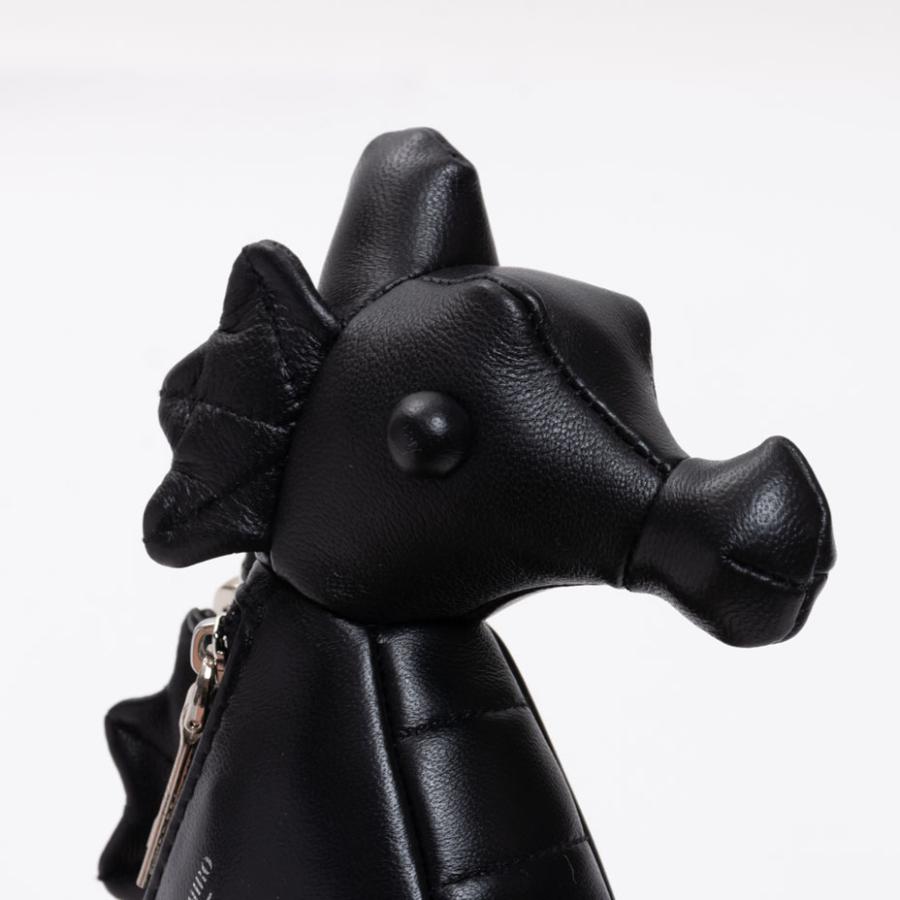 ミハラヤスヒロ maison mihara yasuhiro アニマルバッグ ミニバッグ ショルダー 肩がけ レザー 本革 ネックポーチ タツノオトシゴ ブラック 黒 鞄の画像