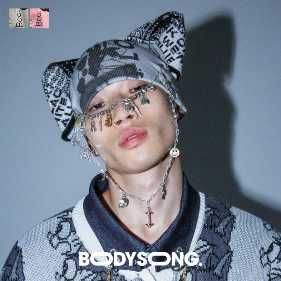 BODYSONG. 猫耳ニット帽 猫耳 耳付き 帽子 ビーニー ニットキャップ