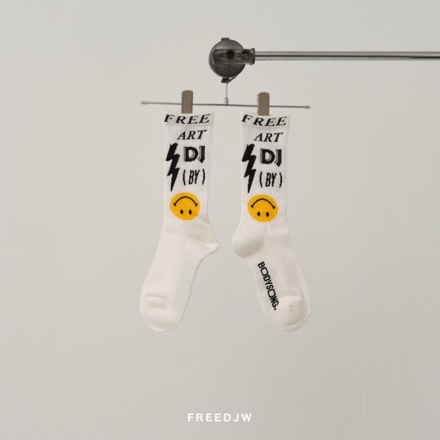 靴下 メンズ レディース SOCKS! BS999999 クルーソックス ソックス クルー丈 くつ下 おしゃれ スマイル にこちゃん ロゴ ユニセックス フリーサイズ 国産 日本製｜sansuiya｜13