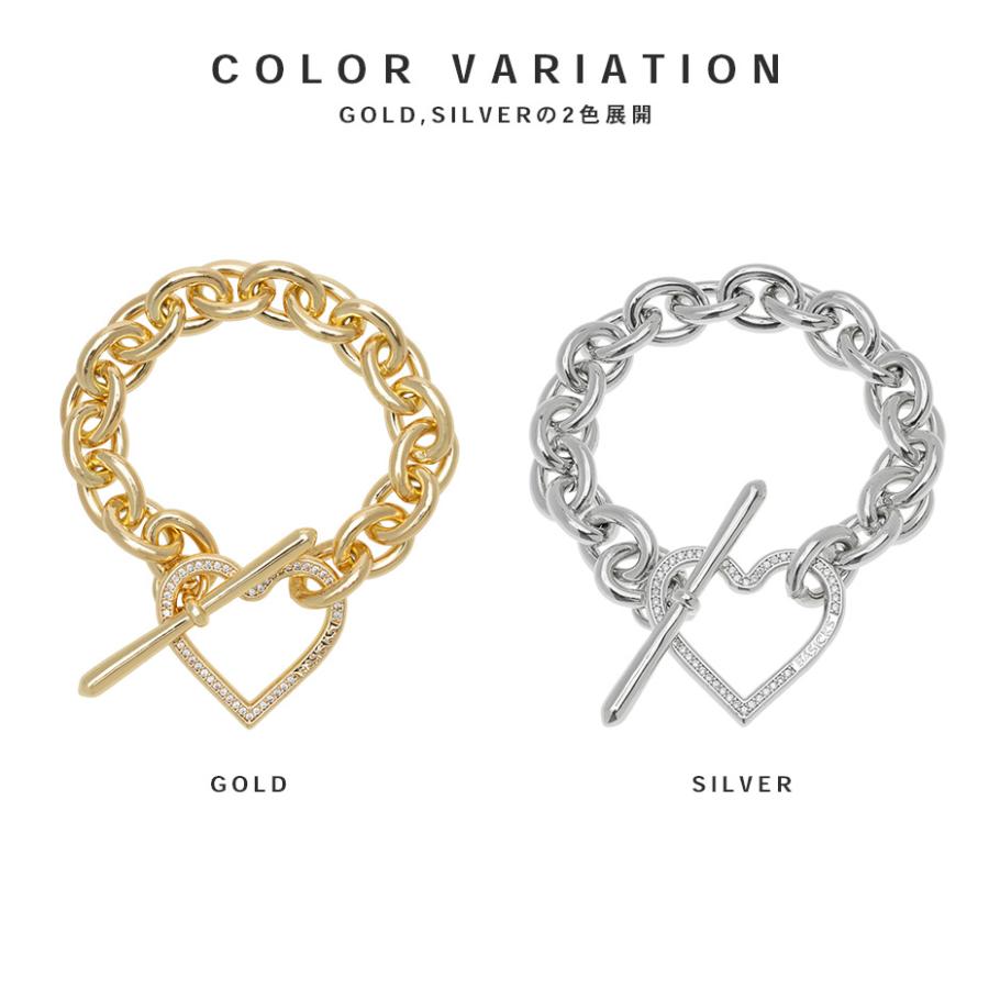 BASICKS ベイシックス ブランド ブレスレット レディース メンズ おしゃれ かわいい 可愛い 真鍮 チェーン チャーム ハート クロス アクセサリー_3