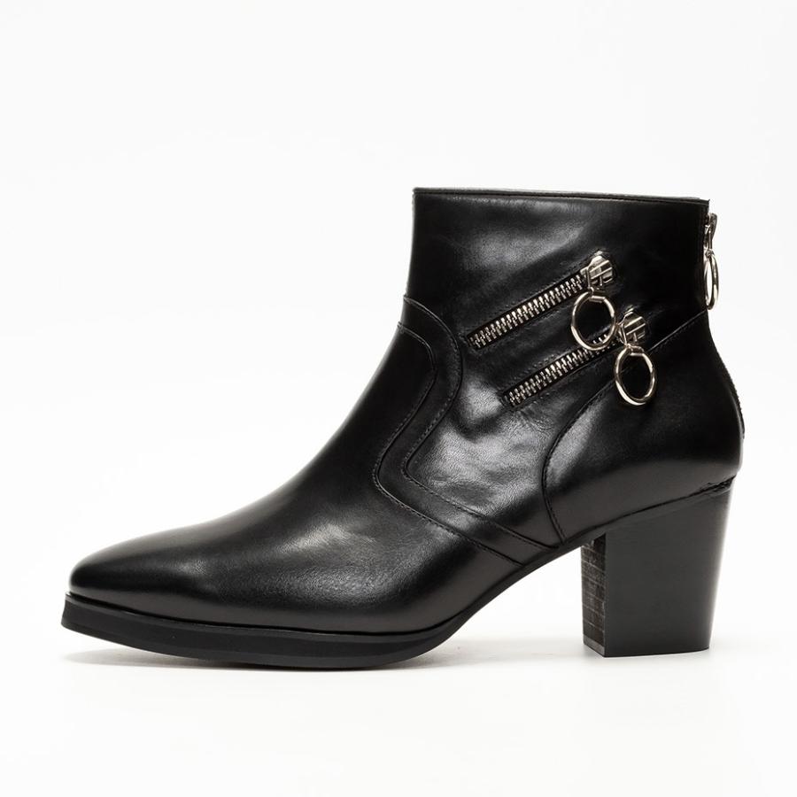 endevice（エンデヴァイス） ブーツ メンズ 本革 厚底 革靴 ヒール