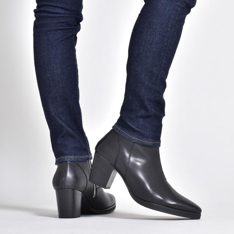 endevice（エンデヴァイス） ブーツ メンズ 本革 厚底 革靴 ヒール