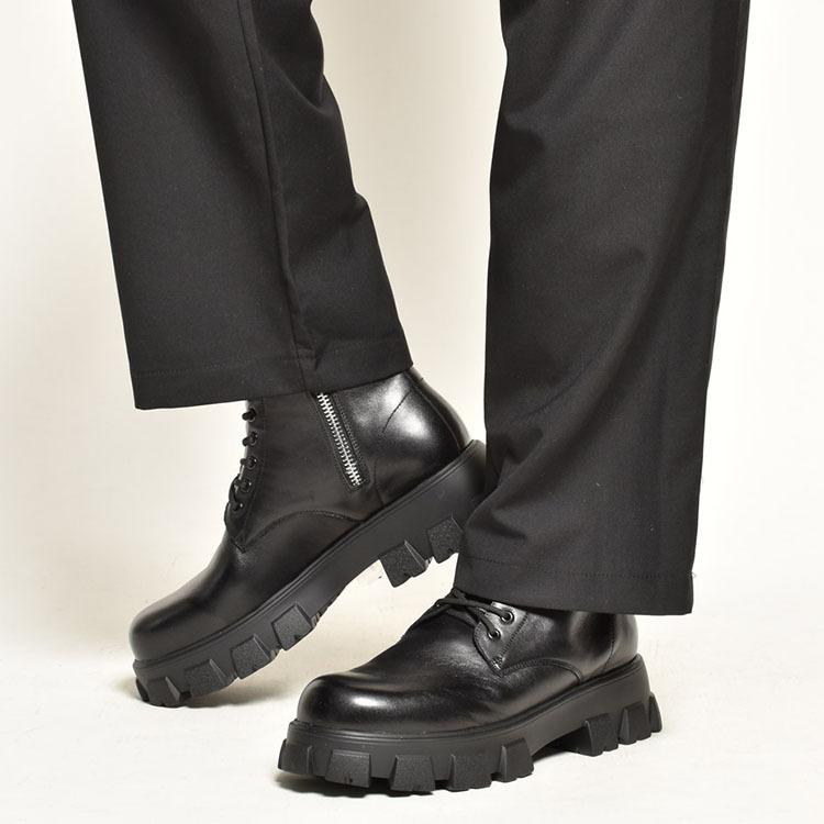 endevice（エンデヴァイス） ブーツ メンズ 本革 厚底 レースアップ