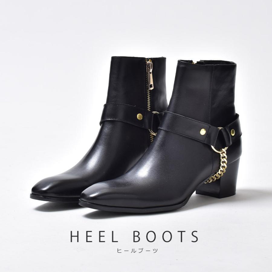 ヒールブーツ　リングブーツ　ブーツ 楽天市場】リングブーツ ブーツ メンズ ヒール 高め 革靴 身長