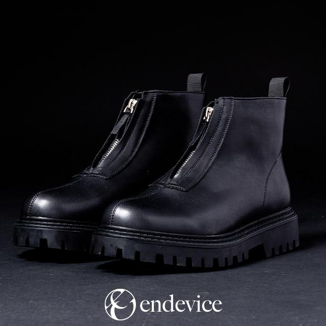 endevice ショートブーツ メンズ フロントジップブーツ センター endevice ショートブーツ メンズ フロントジップブーツ センター