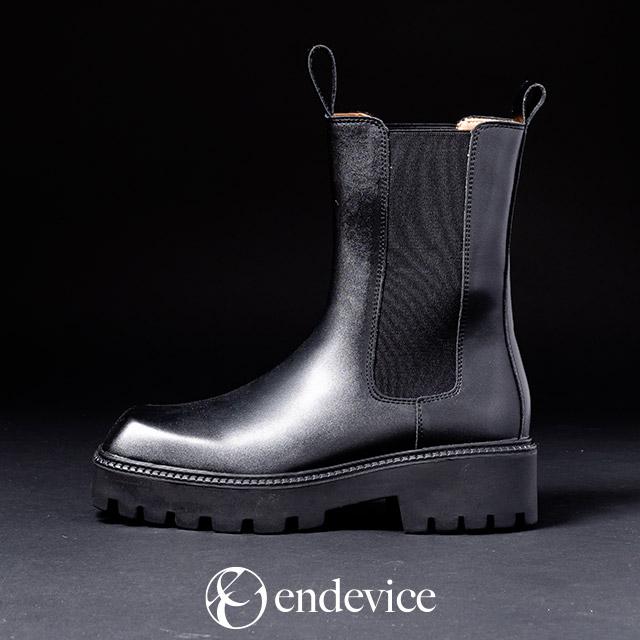 endevice（エンデヴァイス） サイドゴアブーツ メンズ 厚底 厚底ブーツ 