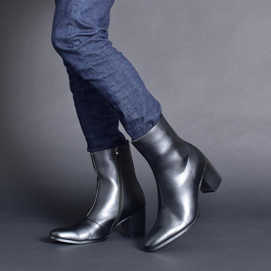 endevice（エンデヴァイス） ブーツ メンズ 革 ブランド 厚底 ショート