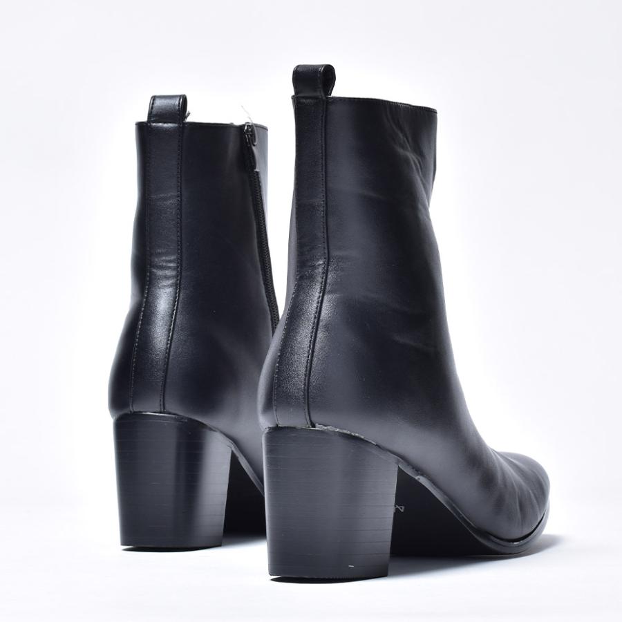 ORIENTAL ジョッパーブーツ 8.5 サイドジップ ブラック ORiental TRaffic ショートブーツ ブラックレザージッパー23.5