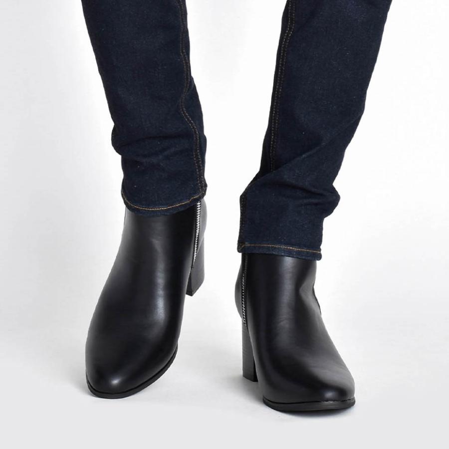 SVEC（シュベック） ブーツ メンズ ブランド 厚底 革 ショートブーツ