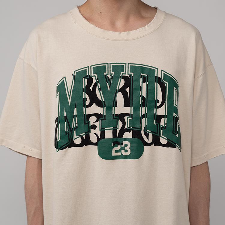 MYne MYne Printed Tee G10TS030 tシャツ 半袖 ゆったり メンズ 
