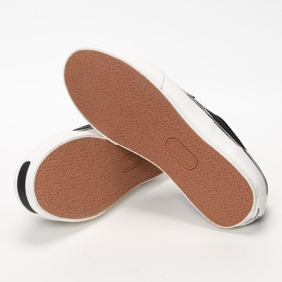 KAMIYA スニーカー メンズ レディース 黒 白 ブランド カミヤ