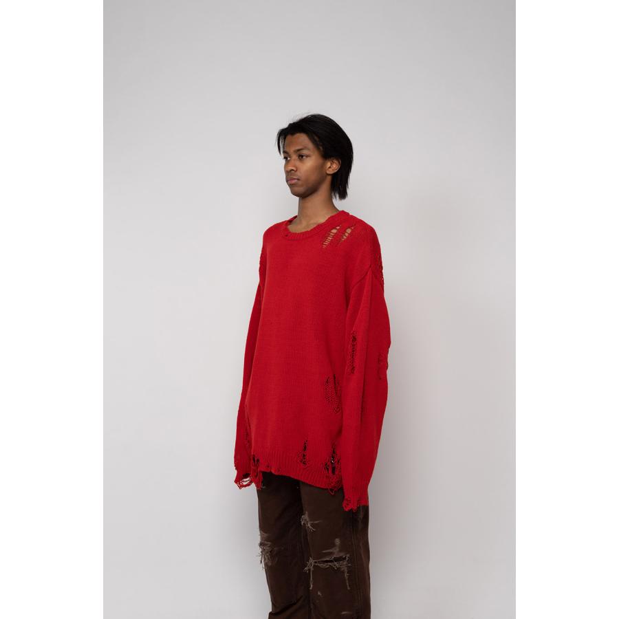 KAMIYA ニット メンズ レディース Distressed Knit Pullover G11PO031