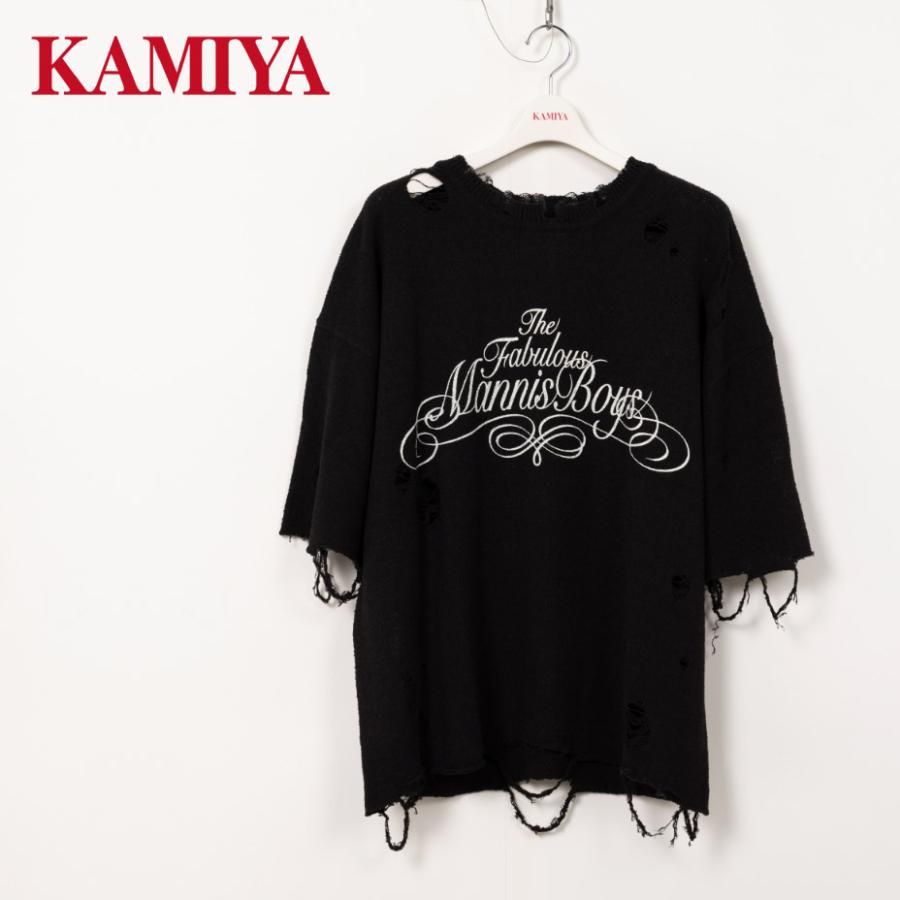 KAMIYA tシャツ メンズ レディース 半袖 厚手 ブランド ニット 綿 T