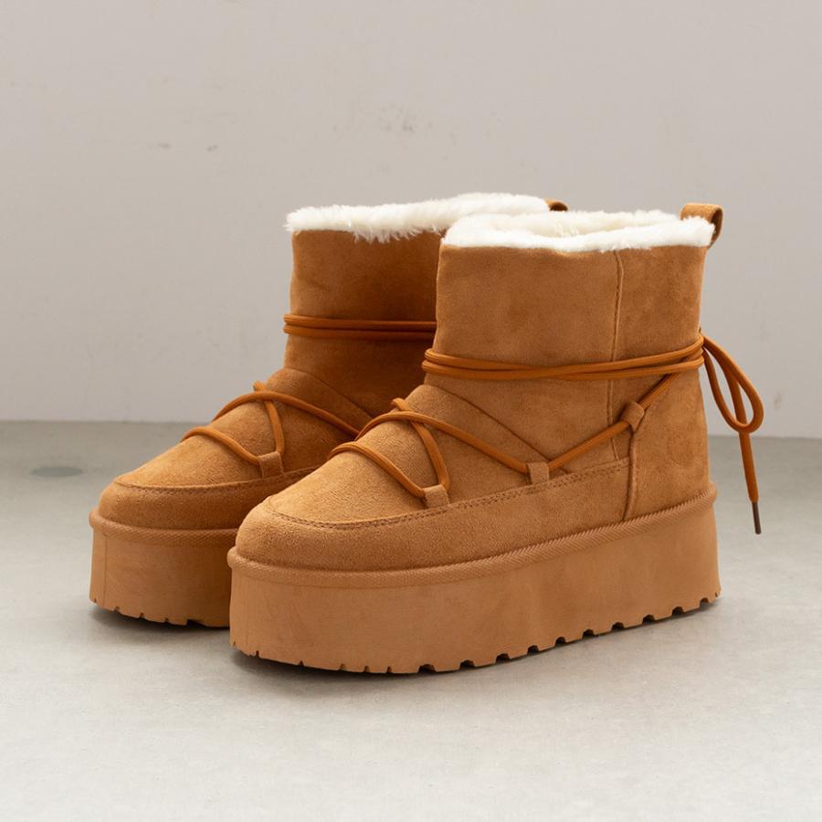 SVEC（シュベック） ムートンブーツ 厚底 レディース ショート ミドル