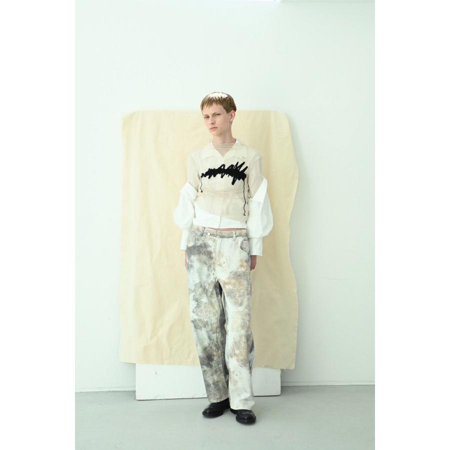 mikage shin ミカゲ シン 錆デニム デニムパンツ メンズ レディース ワイド ウエストゴム イージーパンツ デニム ストレート 国産 日本製の画像