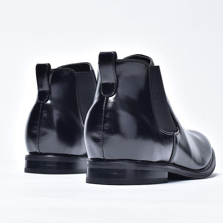 シークレットブーツ メンズ 男性 ブーツ 2024 トレンド ブランド 40代 ビジネス 革 安い シークレットシューズ サイドゴアブーツ ショートブーツ 黒 ブラック｜sansuiya｜16