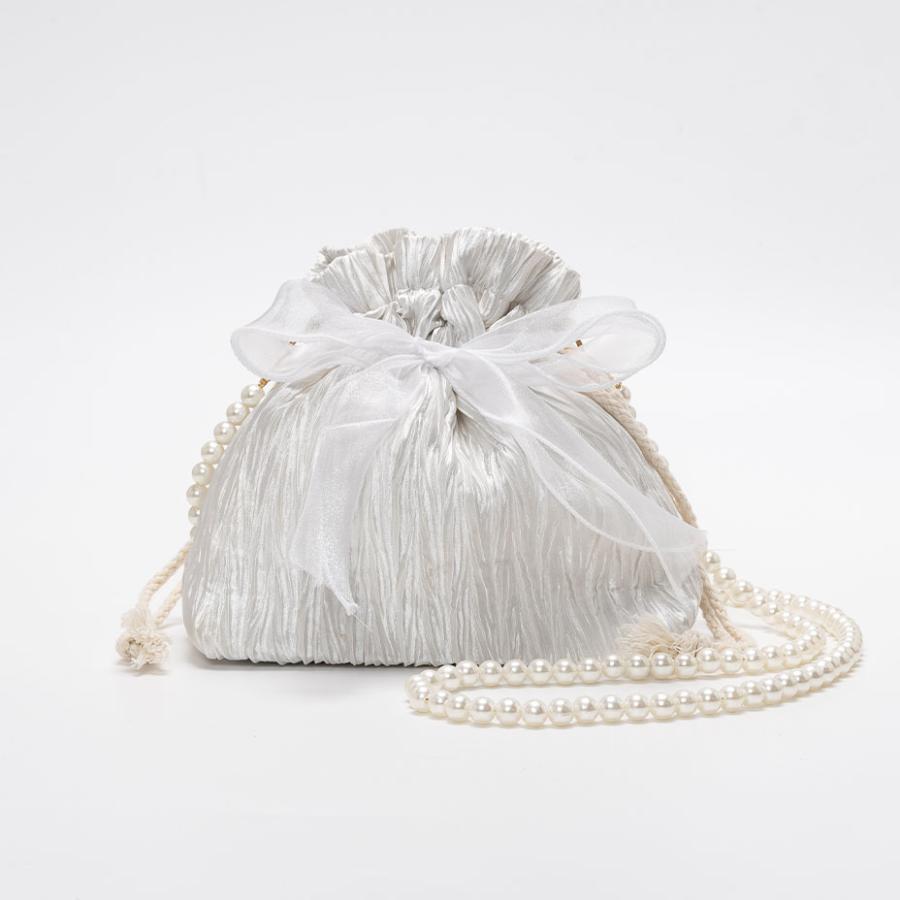 ショルダーバッグ レディース 軽い 斜めがけ 小さめ 軽量 黒 巾着 ハンドバッグ 2way おしゃれ パール ストラップ 結婚式 可愛い かわいい ブラック 白 ホワイト |  | 04