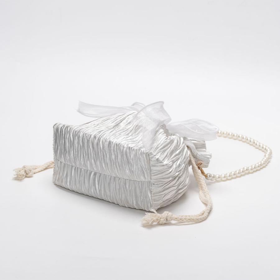 ショルダーバッグ レディース 軽い 斜めがけ 小さめ 軽量 黒 巾着 ハンドバッグ 2way おしゃれ パール ストラップ 結婚式 可愛い かわいい ブラック 白 ホワイト |  | 07