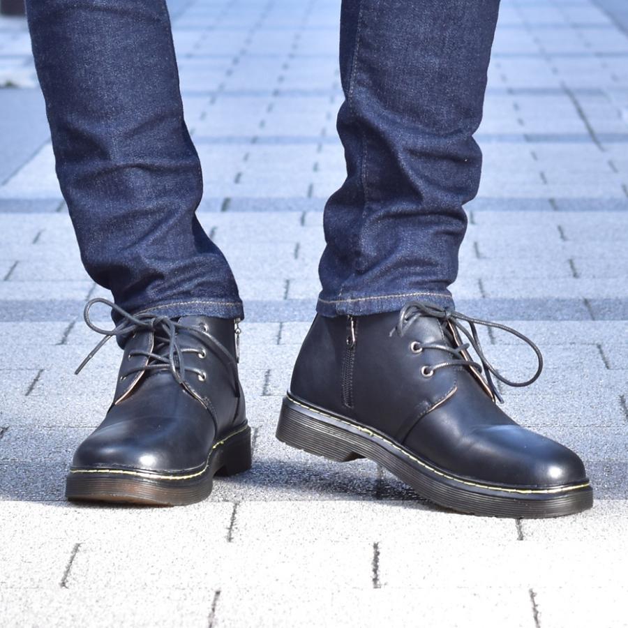 チャッカブーツ メンズ ショートブーツ 編み上げ 黒 厚底 カジュアルシューズ Opb910 5 Cp ビジネスシューズ メンズ靴のsvec 通販 Yahoo ショッピング