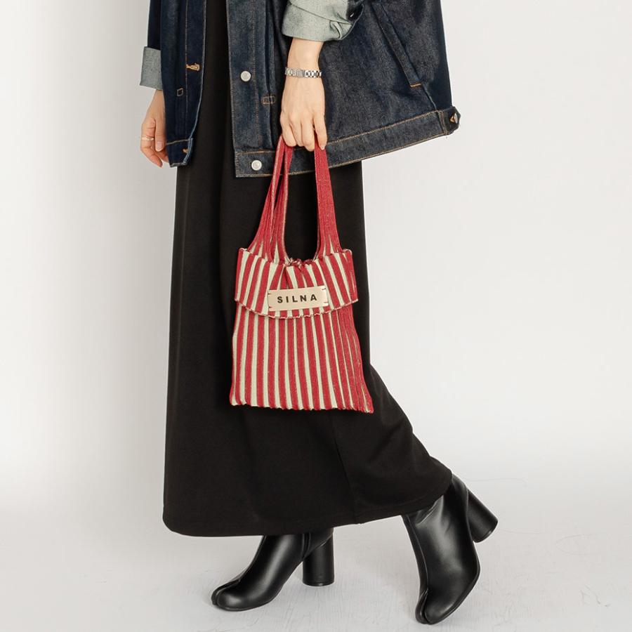 SILNA minacolo トートバッグ ニットバッグ ハンドバッグ ミニトート