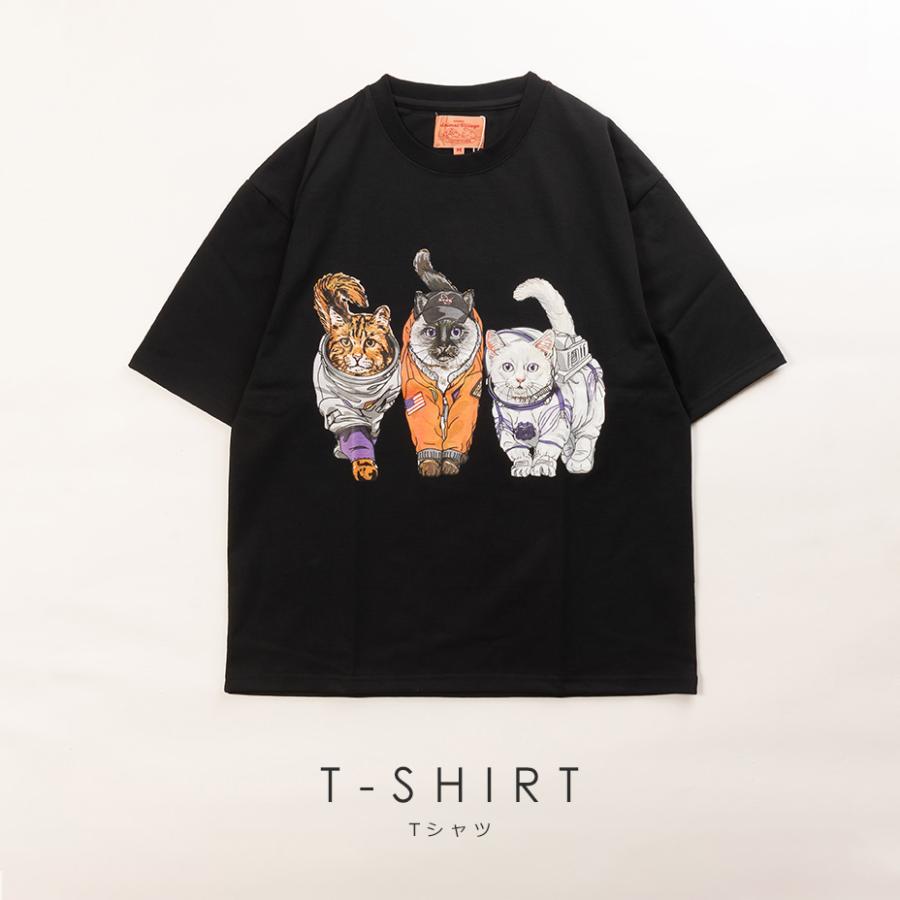 CORISCO コリスコ 猫 tシャツ メンズ レディース 半袖 ねこ 猫柄 犬 犬柄 動物 アニマル バックプリント アメカジ おしゃれ ゆったり かわいい 黒 トップス | CORISCO | 03