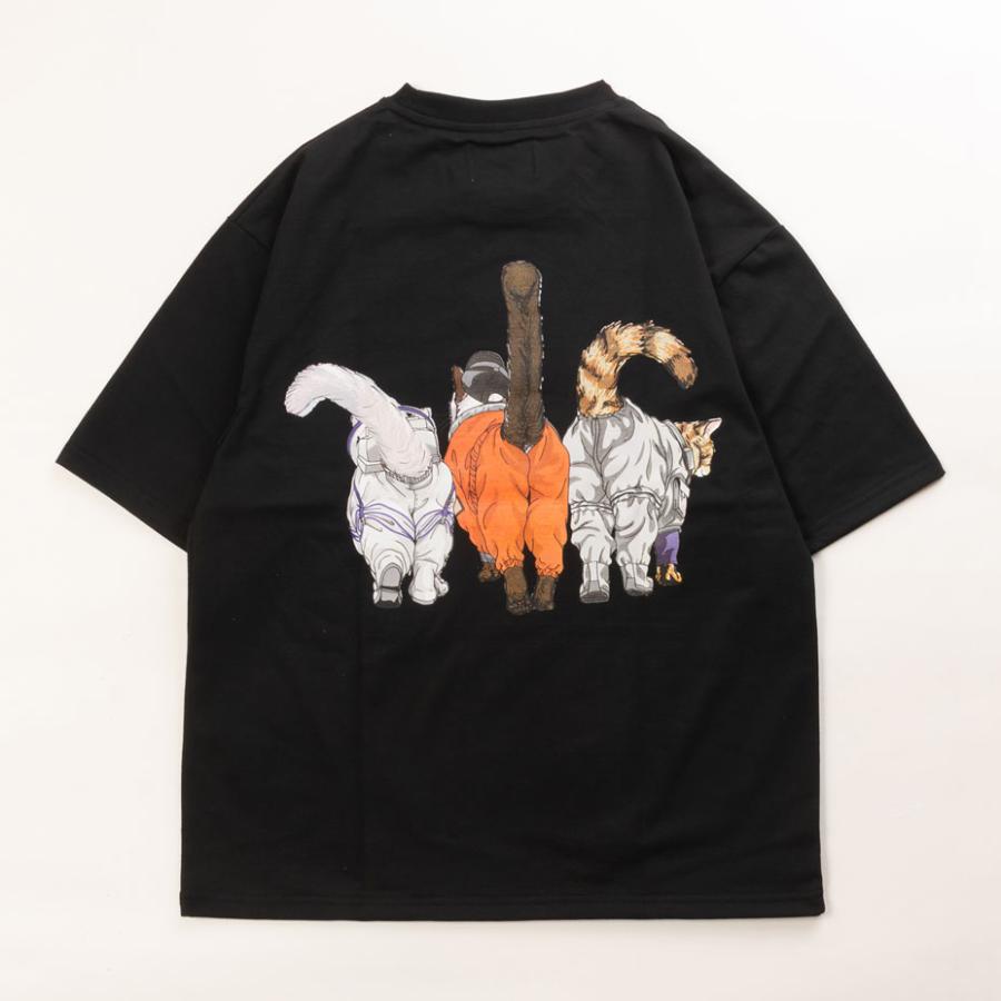 CORISCO コリスコ 猫 tシャツ メンズ レディース 半袖 ねこ 猫柄 犬 犬柄 動物 アニマル バックプリント アメカジ おしゃれ ゆったり かわいい 黒 トップス | CORISCO | 08